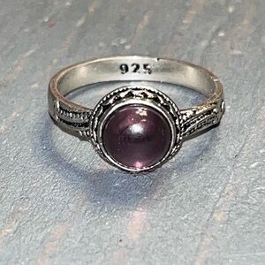925 Purple Sterling Silver Ring